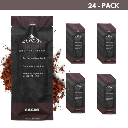 Hunghee Cacao 24-pack – rich ancestral energy snack with cacao and ghee for athletes, keto diet, and endurance recovery