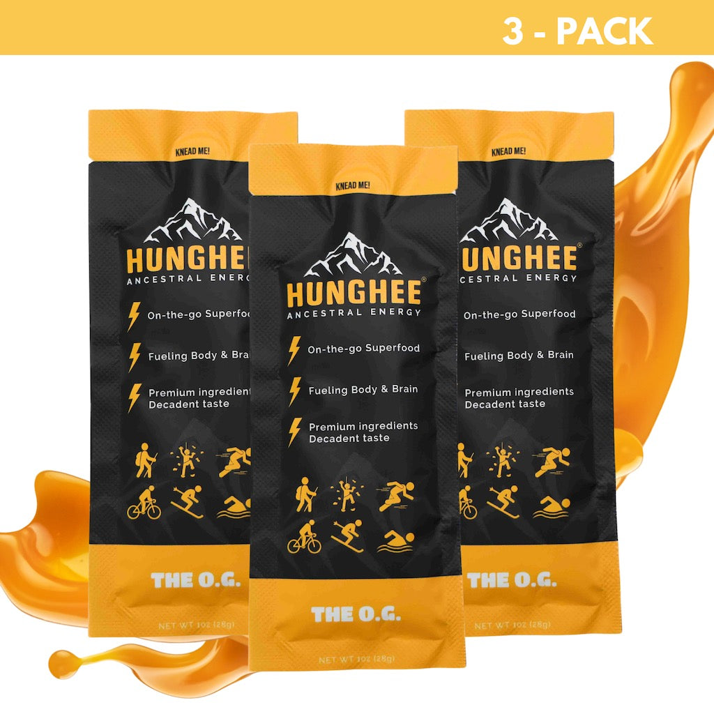 Hunghee Energy O.G. 3-pack – primal snack made with grass-fed ghee, raw honey, and sea salt for keto energy and recovery