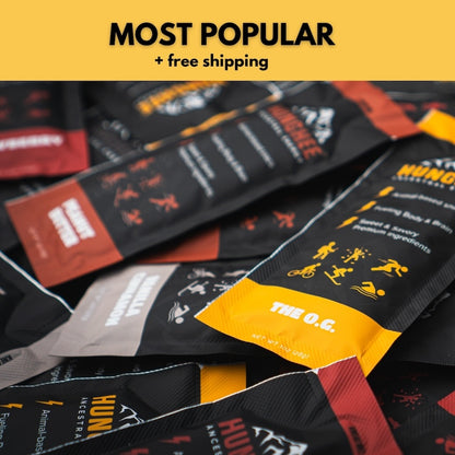 Hunghee Energy 12 Pack– ancestral performance snacks made with ghee, honey, and sea salt for fat adapted endurance fuel