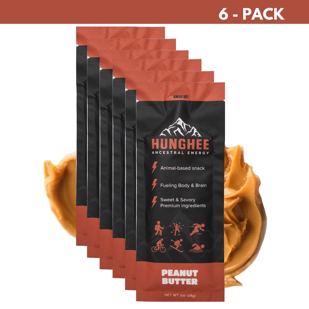 Hunghee Energy Peanut Butter 6-pack – primal snack made with ghee, raw honey, and sea salt for keto energy and recovery