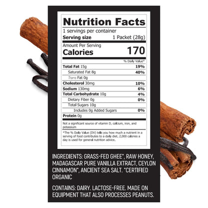 Vanilla Cinnamon Hunghee Ancestral Energy Animal-based Snack Best Carnivore Keto Sport Nutrition, Pre-workout