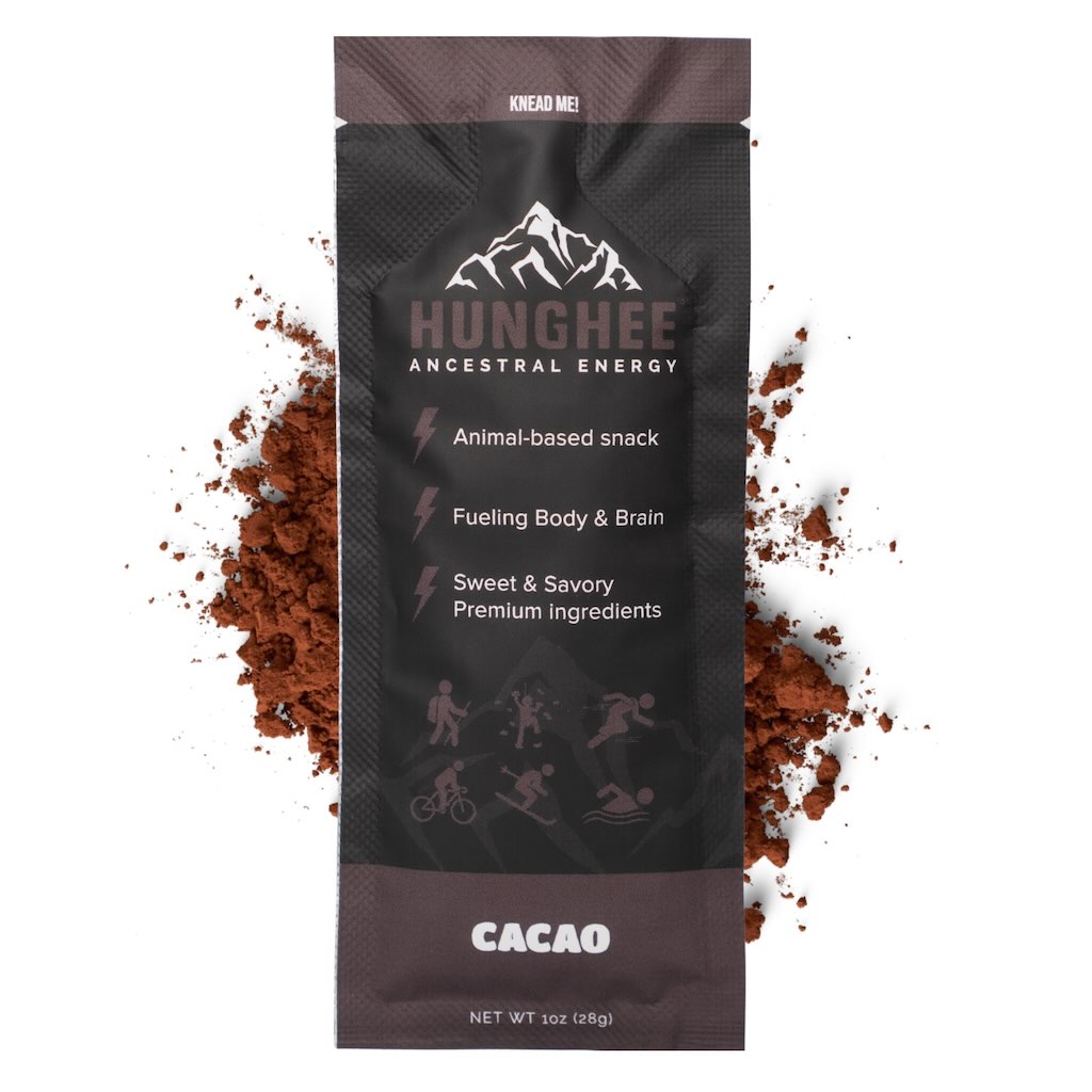 Hunghee Energy Cacao savory flavor animal-based snack for athlete fuel