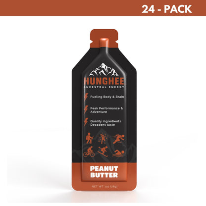 Peanut Butter Hunghee Ancestral Energy Salt Lake City, Utah. Best Carnivore Energy Gel for Sport Nutrition, Endurance, Biking