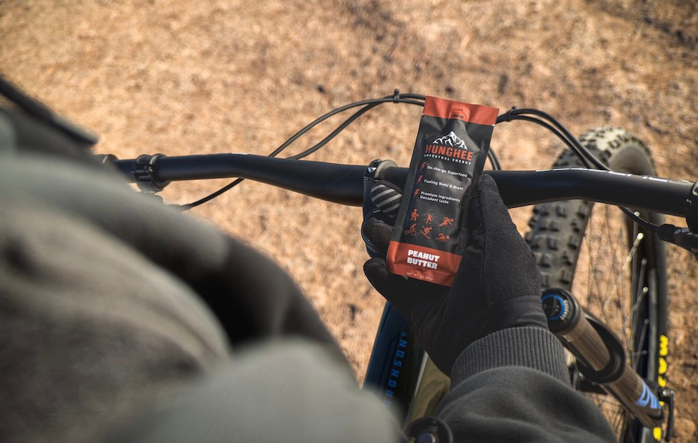 Hunghee animal-based energy packs. Mountain Biking. Triathlon. Cycling. Keto-friendly